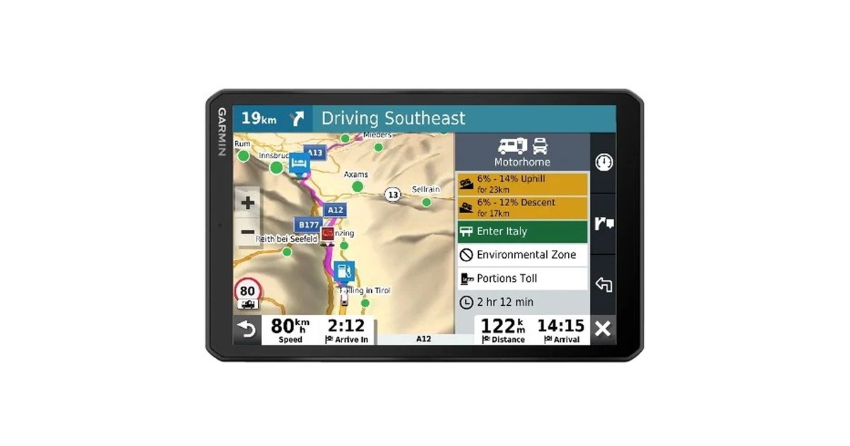 Garmin Camper 890, Navigationssystem(Karten: Europa)
