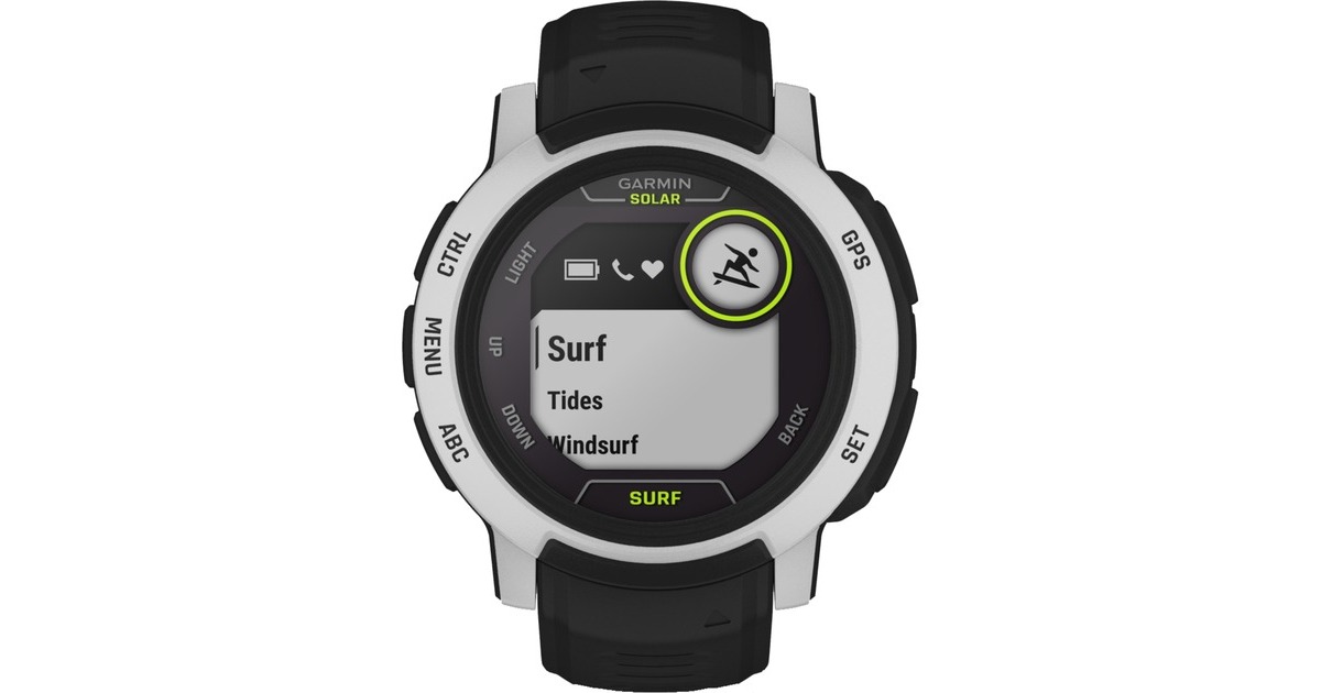 Garmin Instinct 2 Solar Surf Edition, Smartwatch(schwarz/hellgrau)
