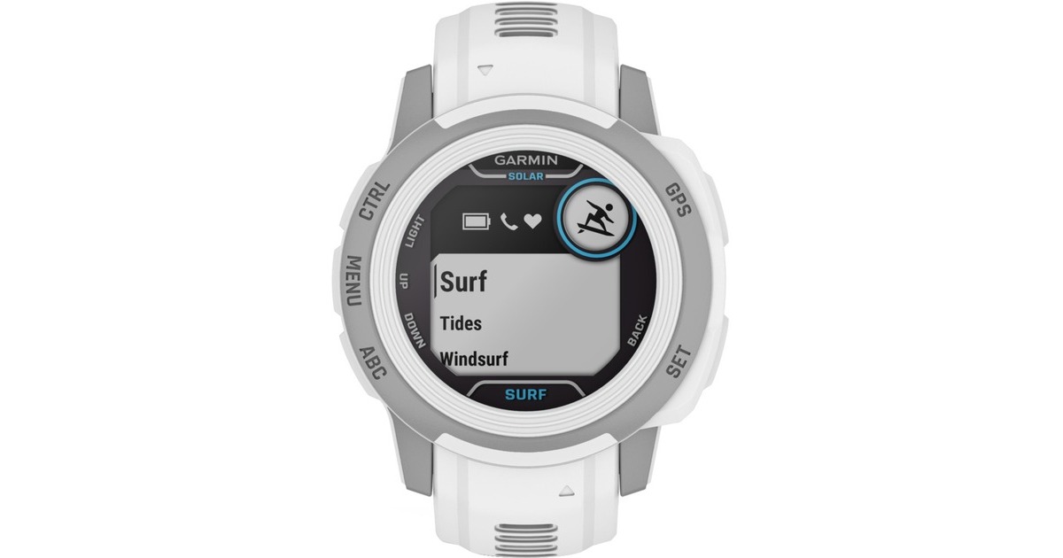 Garmin Instinct 2s Solar Surf Edition, Smartwatch(hellgrau)