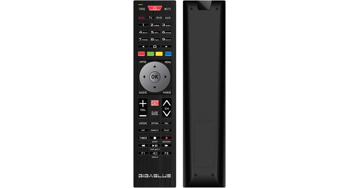 GigaBlue Remotecontrol Standard V2 Universal, Fernbedienung(schwarz)