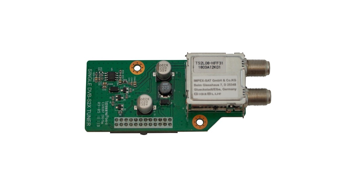 GigaBlue Single DVB-S2x Tuner v.2. GigaBlue Single DVB-S2x Tuner v.2.