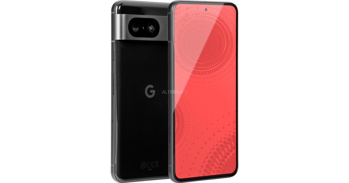 Google Pixel 8 128GB, Handy(Obsidian Black, Android 14, Dual SIM, 8 GB LPDDR5X)