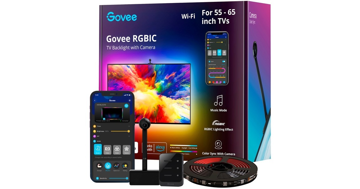 Govee Dreamview TV Strip Lights für 55”- 65” Fernseher, LED-Streifen