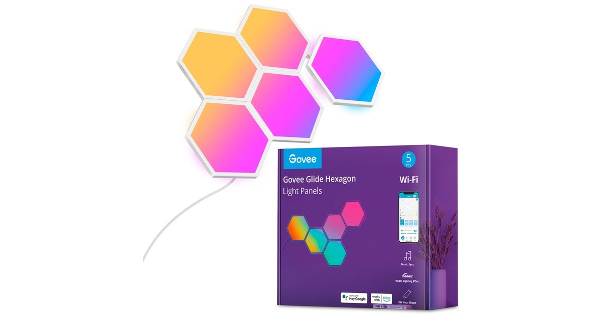 Govee Glide Hexa Light Panels 5er-Pack, LED-Leuchte