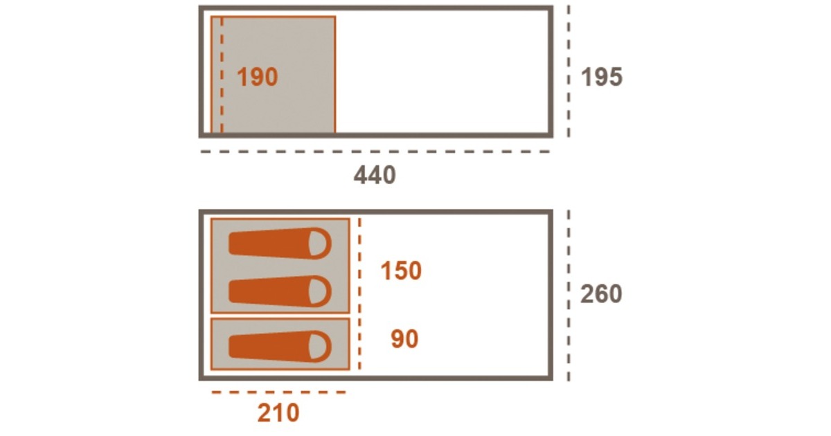 Grand Canyon Tunnelzelt HELENA 3, Mojave Desert(beige)