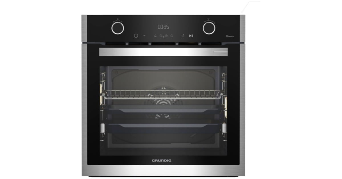 Grundig GEBM19401BH, Backofen(schwarz/edelstahl, 60 cm)