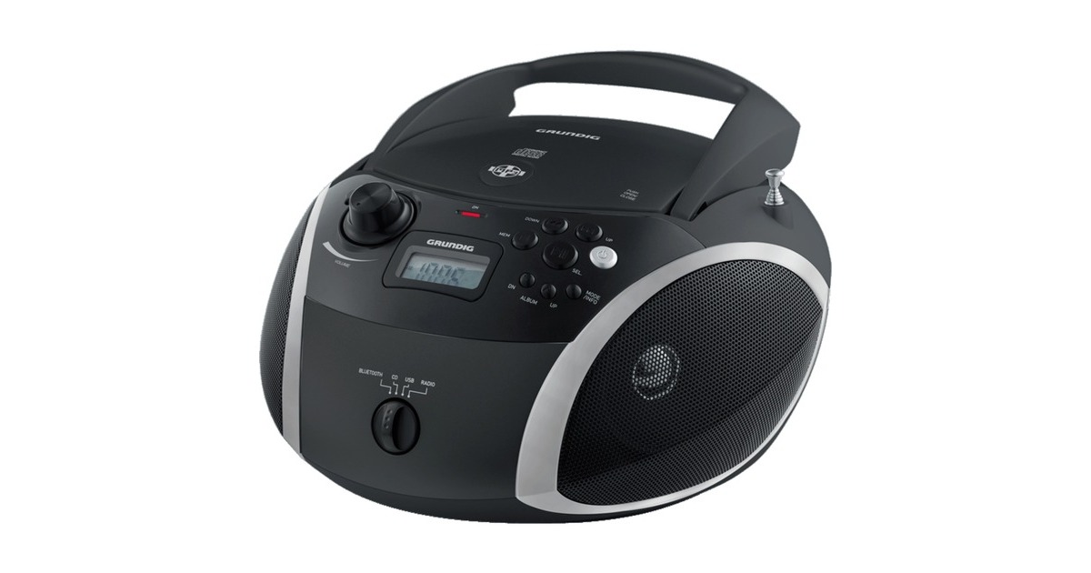 Grundig GRB 3000, CD-Player(schwarz/silber, FM Radio, CD-R/RW, Bluetooth)