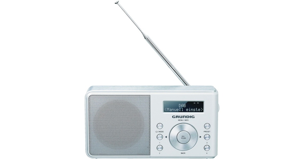 Grundig Music 6000wh, Radiowecker(weiß, FM, DAB+, RDS, Klinke)
