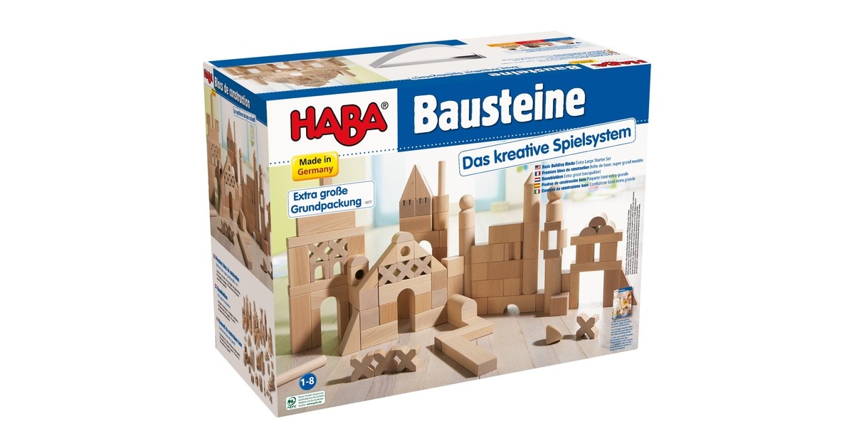 HABA Basisbausteine Extra große Grundpackung, Konstruktionsspielzeug