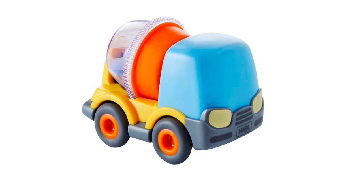 HABA Kullerbü - Betonmischer, Spielfahrzeug(anthrazit/gelb)