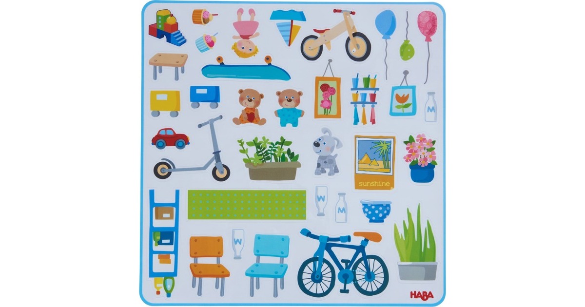 HABA Little Friends - Puppenhaus Klebe-Deko-Accessoires Stadtvilla, Dekoration