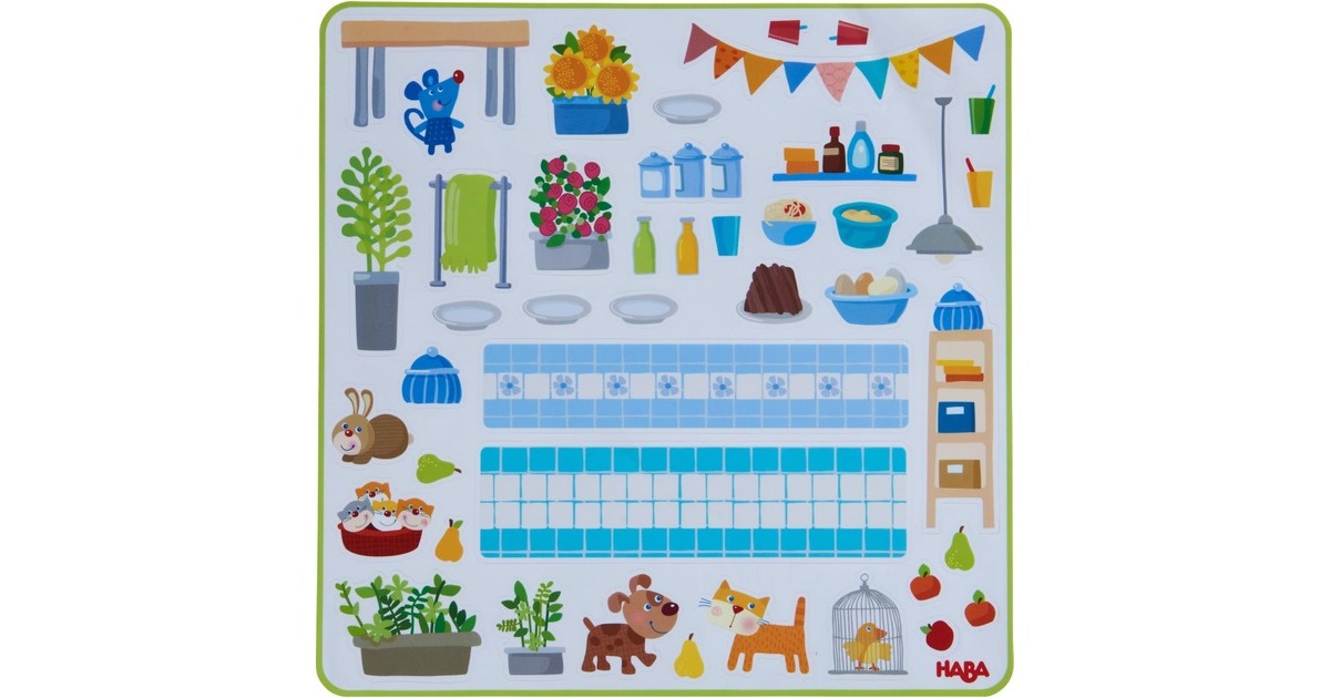 HABA Little Friends - Puppenhaus Klebe-Deko-Accessoires Stadtvilla, Dekoration