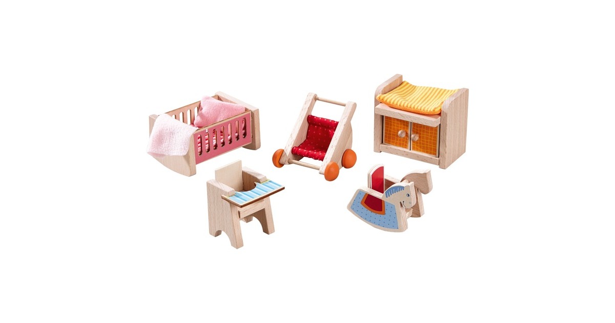 HABA Little Friends - Puppenhaus-Möbel Kinderzimmer, Puppenmöbel