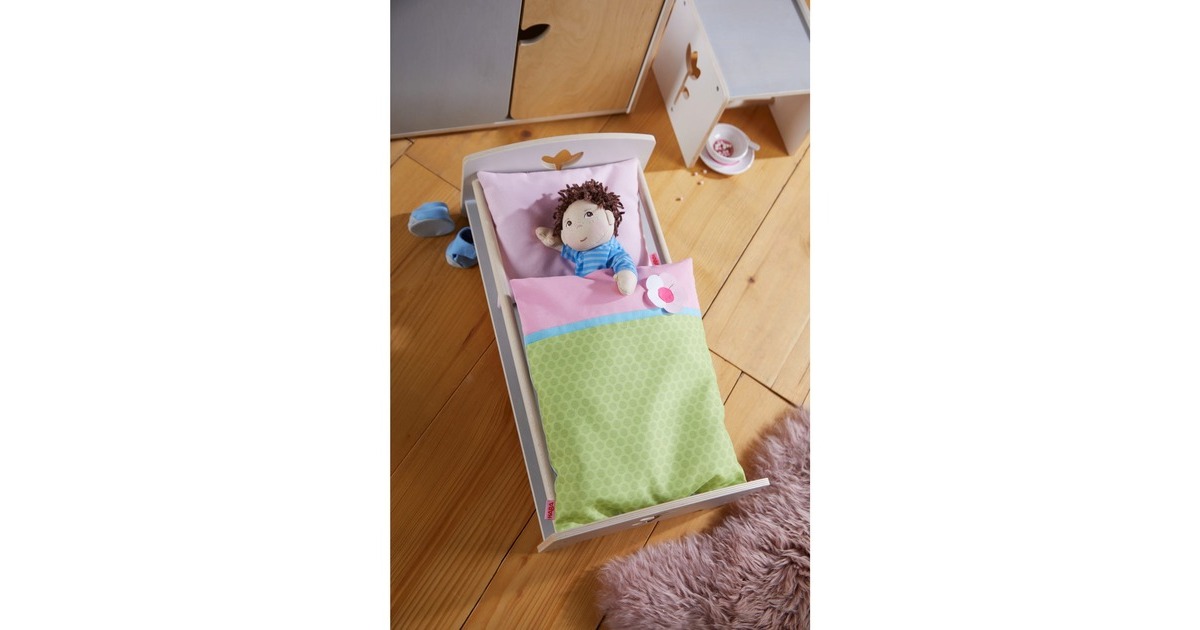 HABA Puppenbettwäsche Frühlingszauber, Puppenzubehör