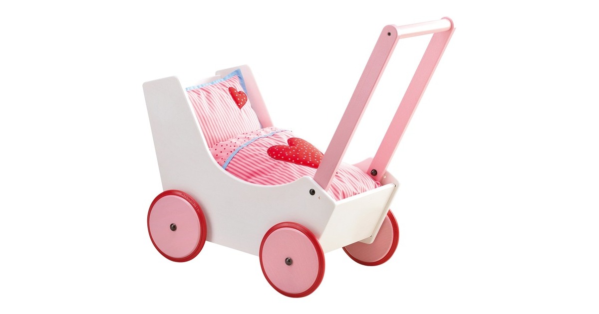 HABA Puppenwagen Herzen