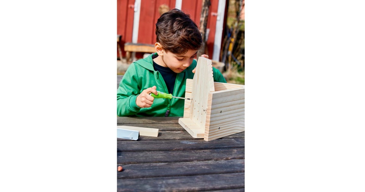 HABA Terra Kids Eichhörnchen Futterhaus-Bausatz, Experimentierkasten