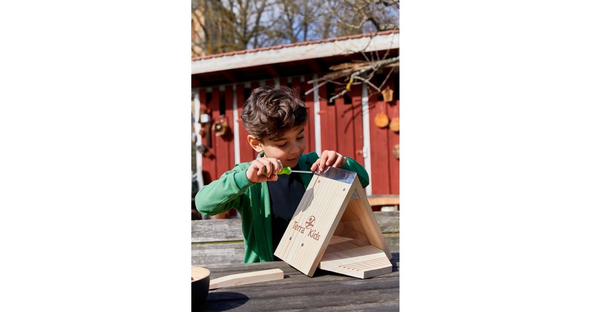 HABA Terra Kids Eichhörnchen Futterhaus-Bausatz, Experimentierkasten