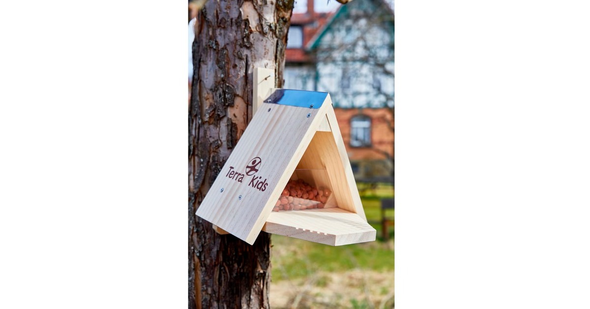 HABA Terra Kids Eichhörnchen Futterhaus-Bausatz, Experimentierkasten