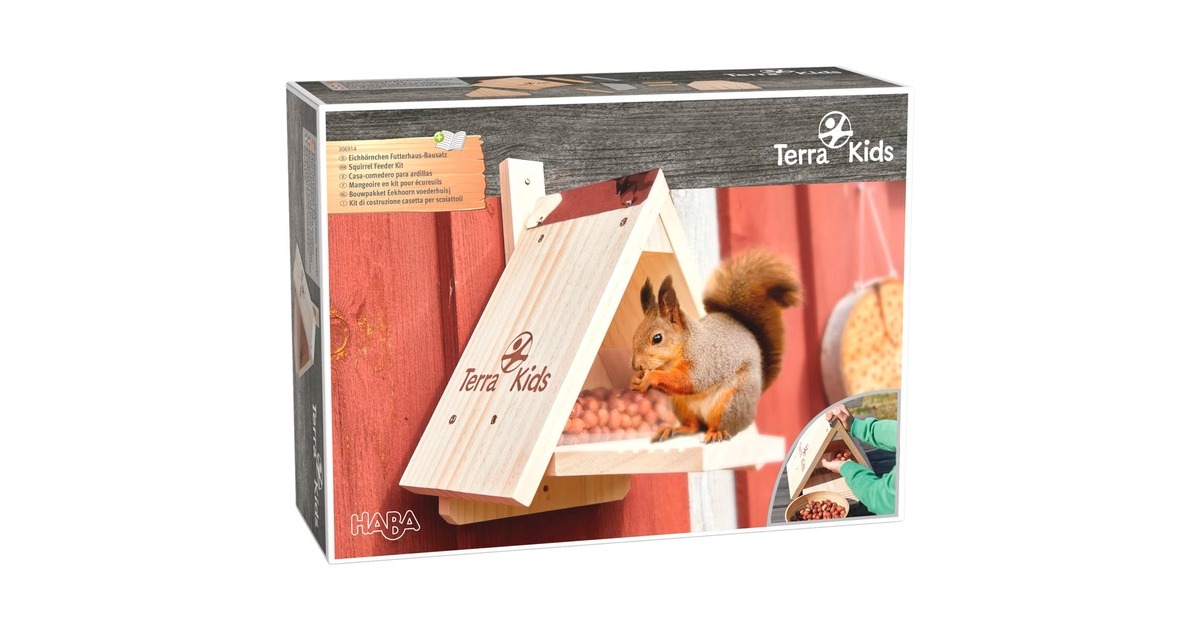 HABA Terra Kids Eichhörnchen Futterhaus-Bausatz, Experimentierkasten