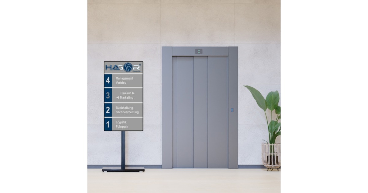 HAGOR CPS ELIA 160 Floorstand, Halterung(schwarz/schwarz (glänzend), Freistehendes Standsystem)