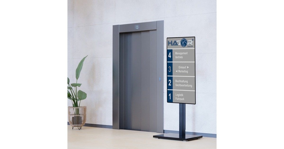 HAGOR CPS ELIA 160 Floorstand, Halterung(schwarz/schwarz (glänzend), Freistehendes Standsystem)