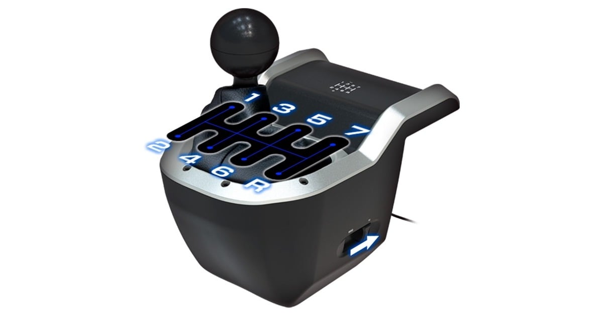 HORI 7-Speed Racing Shifter, Schalthebel(schwarz, für PC, Outlet)