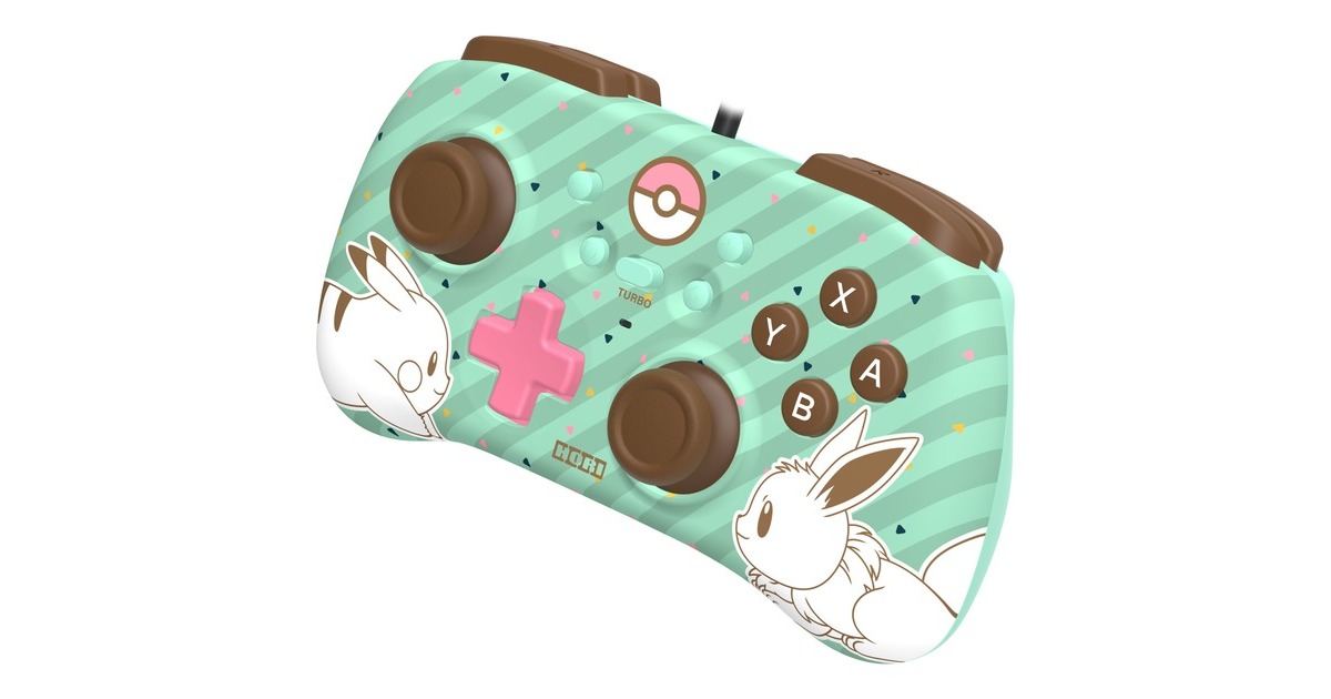 HORI Horipad Mini (Pikachu & Evolie), Gamepad(mint/braun)