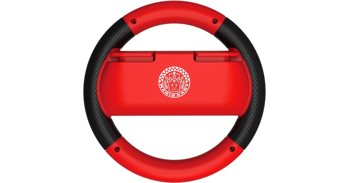 HORI Mario Kart 8 Deluxe Joy-Con Lenkrad Mario, Halterung(rot/schwarz)