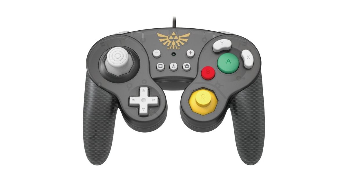 HORI Nintendo Switch Battle Pad (Zelda), Gamepad(schwarz/transparent)