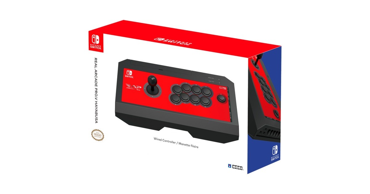 HORI Real Arcade Pro V Hayabusa, Joystick(schwarz/rot, für Nintendo Switch)