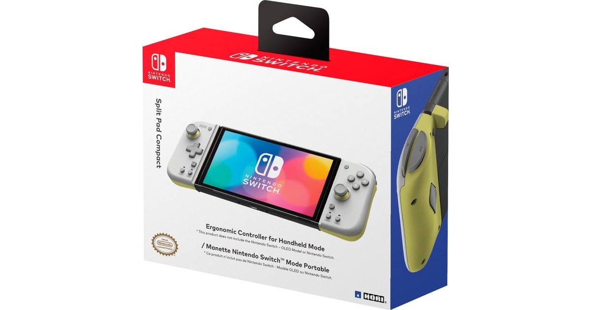 HORI Split Pad Compact (Hellgrau x Gelb), Gamepad(hellgrau/gelb)