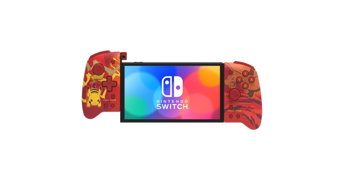 HORI Split Pad Pro (Pikachu & Glurak), Gamepad(rot/gelb)