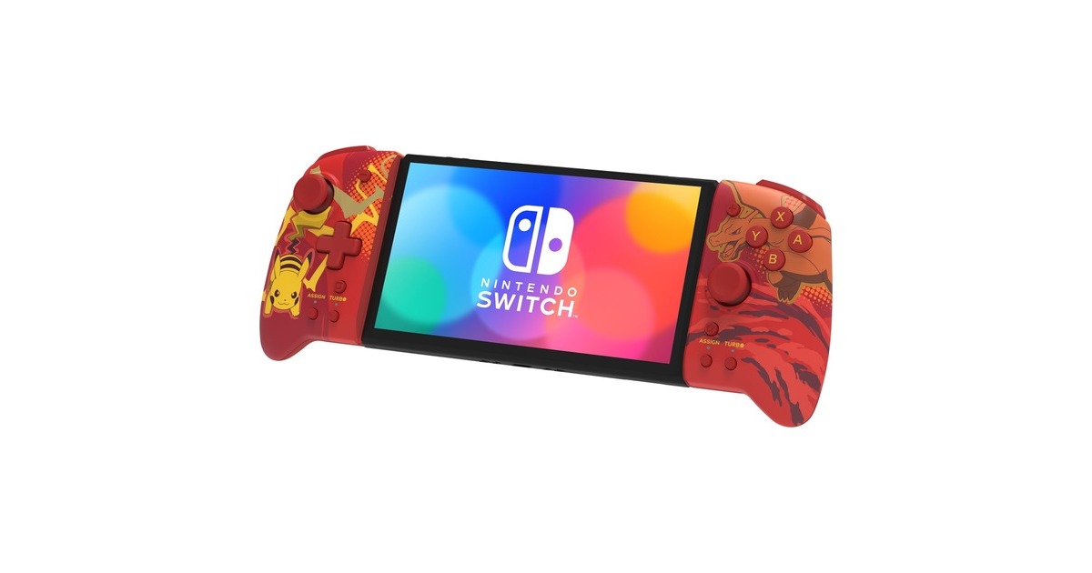 HORI Split Pad Pro (Pikachu & Glurak), Gamepad(rot/gelb)