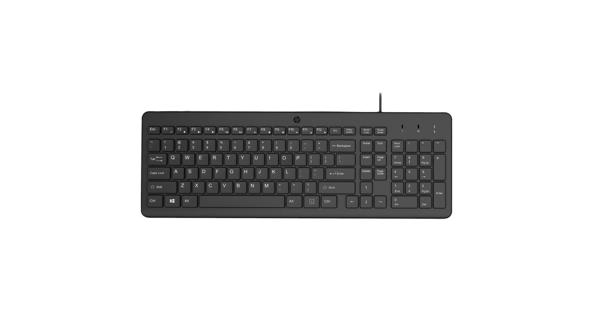 HP 150 Kabelgebundene Tastatur(schwarz, DE-Layout)
