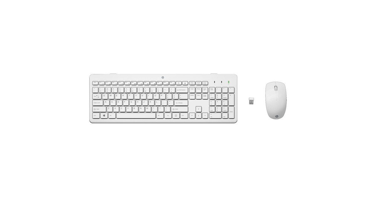 HP 230 Wireless-Maus und -Tastatur, Desktop-Set(weiß, DE-Layout)
