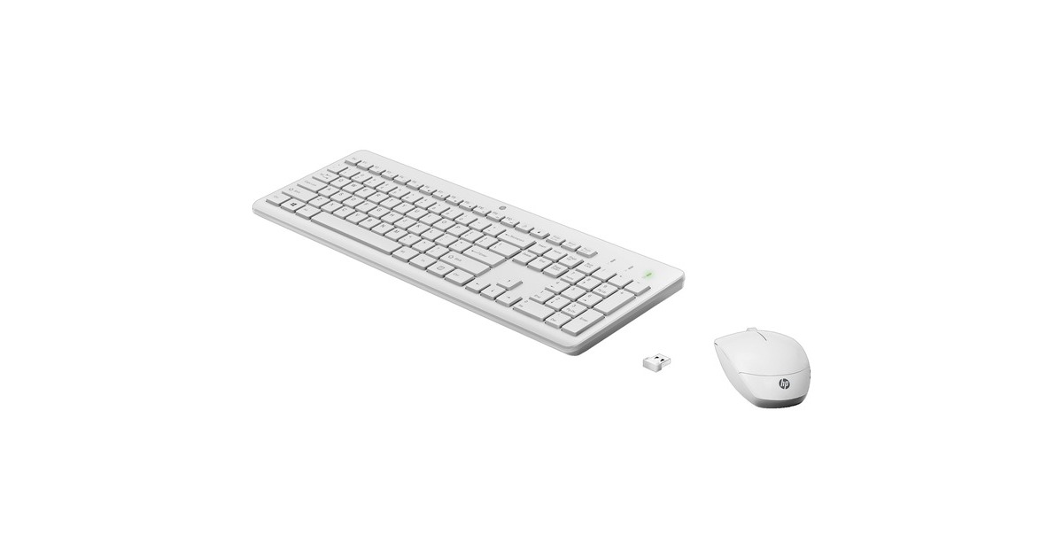 HP 230 Wireless-Maus und -Tastatur, Desktop-Set(weiß, DE-Layout)