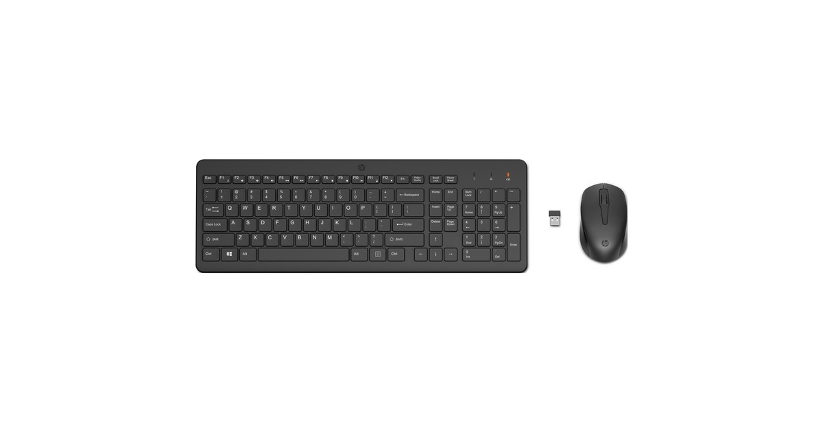 HP 330 Wireless-Maus und -Tastatur, Desktop-Set(schwarz, DE-Layout)