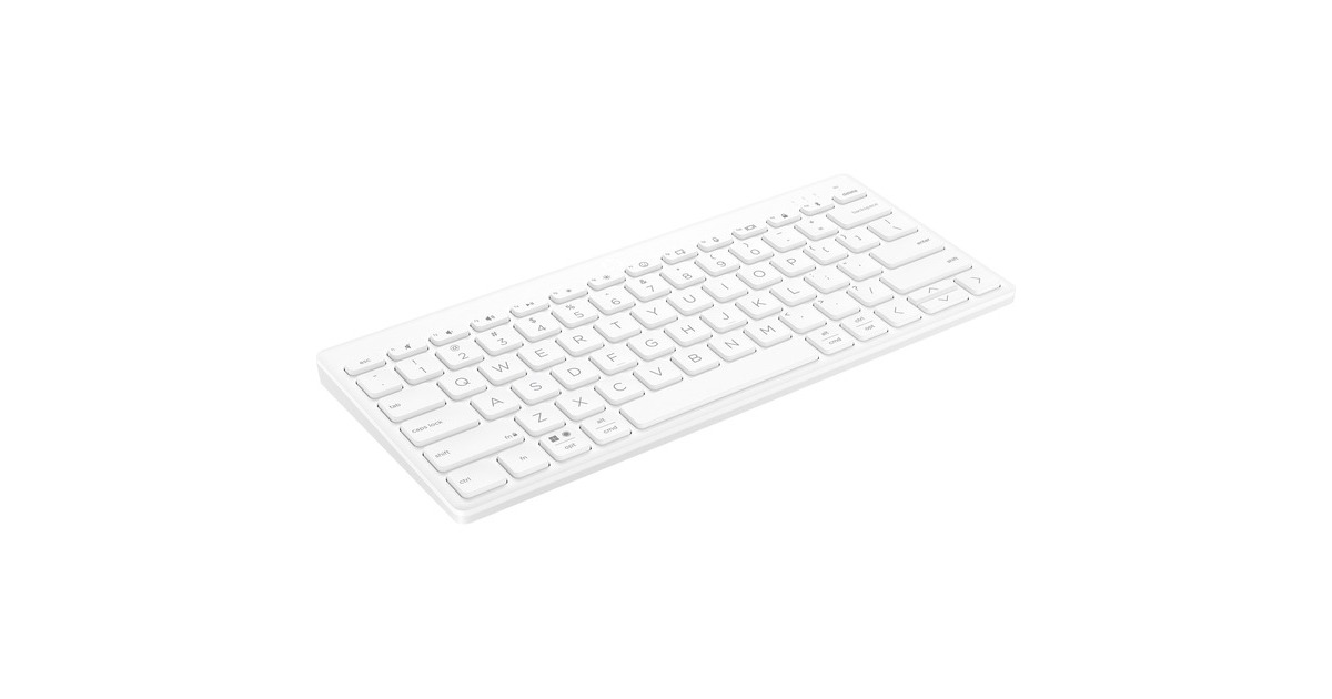 HP 350 Kompakte Multi-Device Bluetooth-Tastatur(weiß, DE-Layout, Plunger)