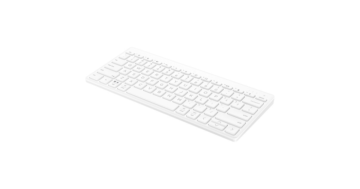 HP 350 Kompakte Multi-Device Bluetooth-Tastatur(weiß, DE-Layout, Plunger)