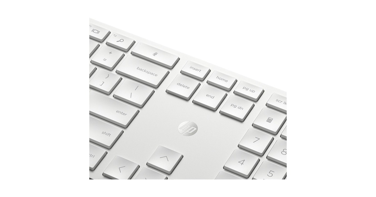 HP 650 Wireless-Tastatur und -Maus, Desktop-Set(weiß, DE-Layout)