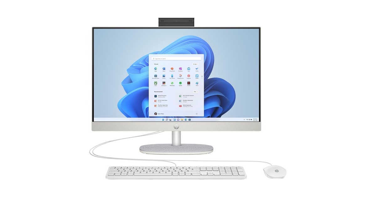 HP All-in-One 24-cr0006ng, PC-System(weiß, Windows 11 Home 64-Bit)