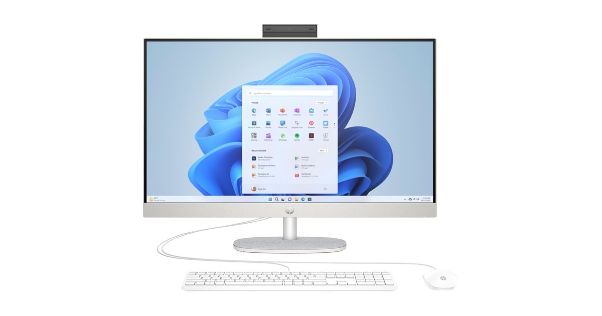 HP All-in-One 27-cr0005ng, PC-System(weiß, Windows 11 Home 64-Bit)