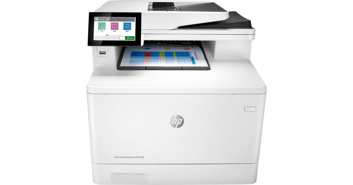 HP Color LaserJet Enterprise M480f MFP, Multifunktionsdrucker(grau/schwarz, USB, LAN, Scan, Kopie, Fax)