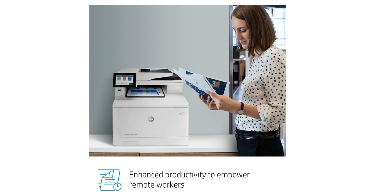 HP Color LaserJet Enterprise M480f MFP, Multifunktionsdrucker(grau/schwarz, USB, LAN, Scan, Kopie, Fax)