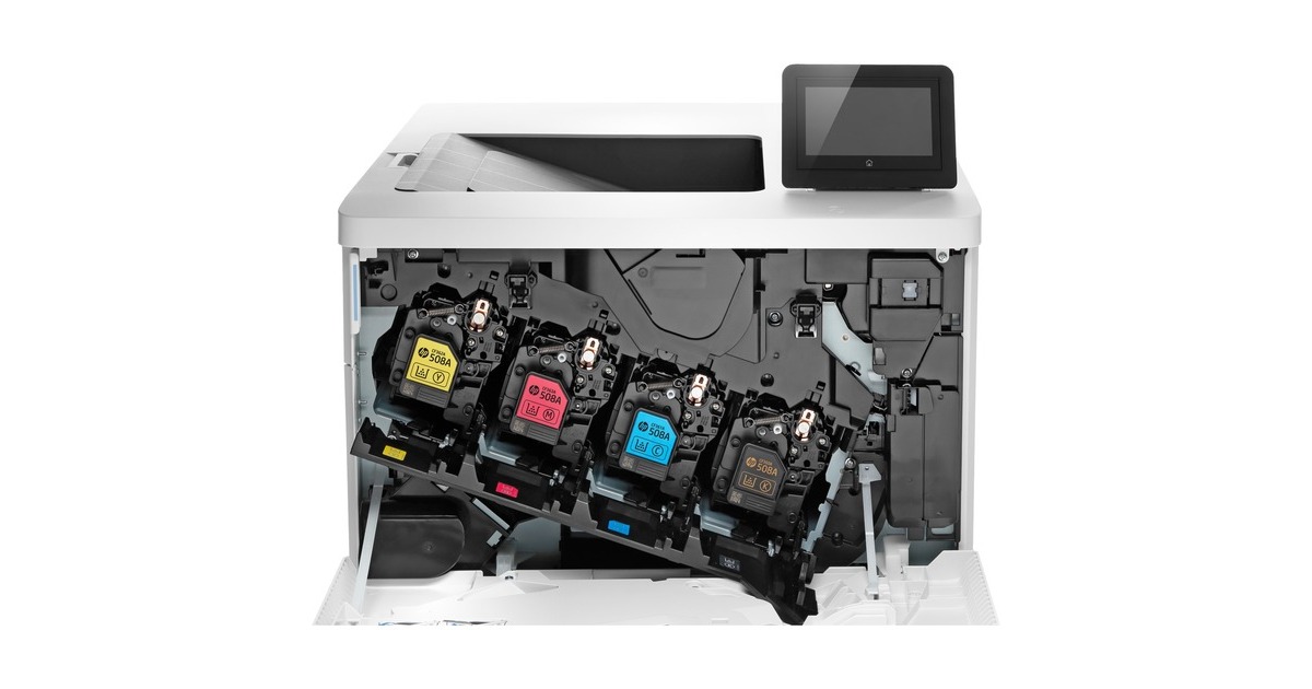 HP Color LaserJet Enterprise M555x, Farblaserdrucker(grau, USB, LAN, WLAN)