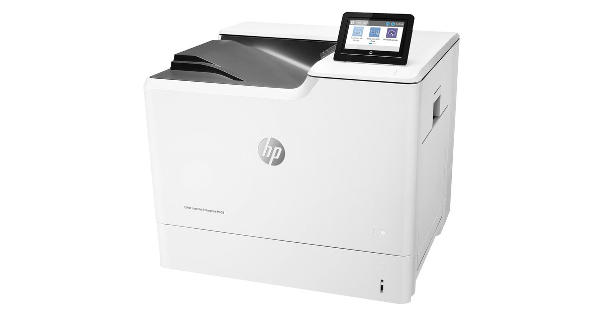 HP Color LaserJet Enterprise M653dn, Farblaserdrucker(grau/schwarz, USB, LAN)