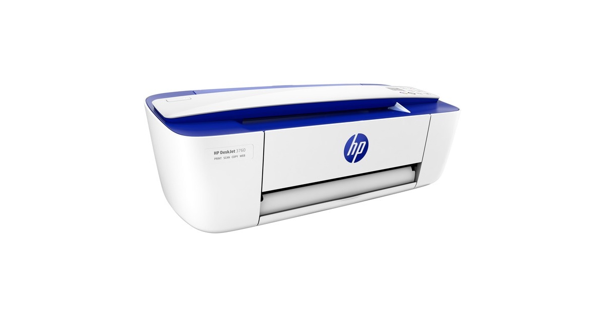 HP DeskJet 3760, Multifunktionsdrucker(weiß/blau, USB, WLAN, Scan, Kopie)