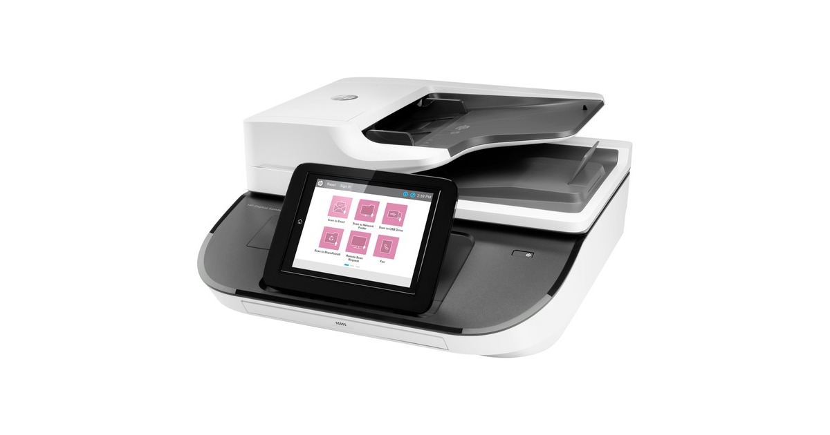 HP Digital Sender Flow 8500 fn2, Flachbettscanner(weiß/anthrazit)