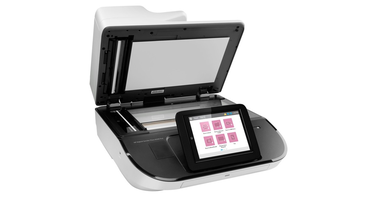 HP Digital Sender Flow 8500 fn2, Flachbettscanner(weiß/anthrazit)