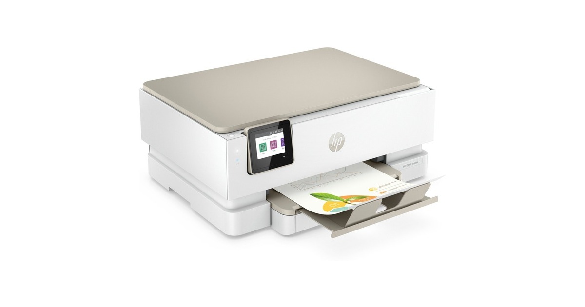 HP ENVY Inspire 7220e All-in-One, Multifunktionsdrucker(hellgrau/beige, HP+, Instant Ink, USB, WLAN, Scan, Kopie )